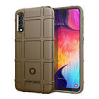 Lux-Case Galaxy A50 rugged square grid case Brown Brun