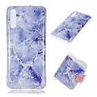 Lux-Case Galaxy A70 marble pattern gel case Style F Blå