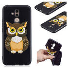 Lux-Case Mate 20 Lite embossed pattern case Cool Owl Flerfärgad