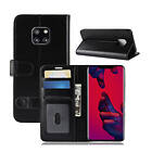 Lux-Case Crazy Horse Mate 20 Pro leather flip case Black Svart