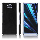 Lux-Case Xperia 10 Plus litchi coated case Black Svart