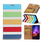 Lux-Case Xperia 10 pattern leather case Colorized Stripes Flerfärgad