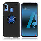 Lux-Case Galaxy A40 finger ring case Black / Blue Blå