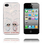 Lux-Case Cute Cartoon (Rosa & Vit Baby) iPhone 4/4S Skal