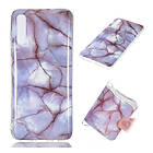 Lux-Case Galaxy A70 marble pattern gel case Style E Lila