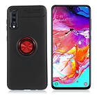 Lux-Case Galaxy A70 finger ring case Black / Red Röd