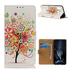 Lux-Case Galaxy A20e pattern leather case Flowered Tree Flerfärgad