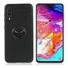 Lux-Case Galaxy A70 finger ring case All Black Svart