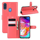 Lux-Case Alpha Galaxy A20s flip fodral Röd