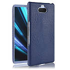 Lux-Case Xperia 10 Plus crocodile case Dark Blue Blå