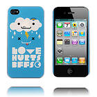 Lux-Case Cute Cartoon (Love Hurts BFFs) iPhone 4/4S Skal Blå