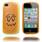 Lux-Case Funny Face (Rädd) iPhone 4 Skal Orange