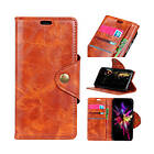 Lux-Case Galaxy J6 Plus (2018) wallet style leather flip case Orange