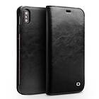 Lux-Case QIALINO iPhone Xs Max genuine cowhide case Black Svart