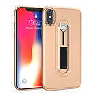 Lux-Case iPhone 9 Plus mobilskal plast silikon utfällbart ställ matt Guld