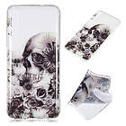 Lux-Case Galaxy A70 pattern case Skull and Flower Flerfärgad