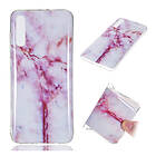 Lux-Case Galaxy A70 marble pattern gel case Style L Röd