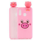 Lux-Case Cute 3D Galaxy A20e case Pig Rosa