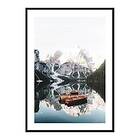 Gallerix Poster Rowing Boats In Lake Braies 4199-21x30