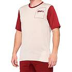 100% Herren Jersey Kurzarm Ridecamp, Stone Brick Beige Rot, XL, HU-JER-2008