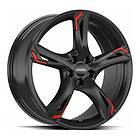 Ronal R62 Red JET BLACK 7.5x17 5/112.00 ET45 B76.0