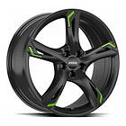 Ronal R62 Green JET BLACK 7,5x18 5/108,00 ET50 B76,0