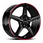 Ronal R69 MCR JET BLACK RED RIM 8.0x18 5/112.00 ET40 B76.0