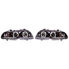 BMW Set strålkastare lmplig fr 3serie E46 CoupeCabrio 19992002 Svart inkl AngelEyes amp reglermotor