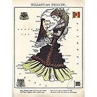 Lancaster 1869 Pictorial karta Holland Belgien damer konsttryck canvas premium v