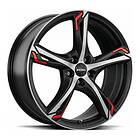 Ronal R62 Red JET BLACK MATT FRONT CUT 8,0x19 5/108,00 ET55 B63.4