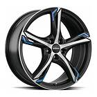 Ronal R62 Blue JET BLACK MATT FRONT CUT 8,0x19 5/120,00 ET50 B65.1