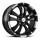 Ronal R59 JET BLACK MATT RIM LIP CUT 7.5x17 5/105.00 ET42 B56.6