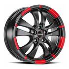 Ronal R59 JET BLACK MATT RED RIM 7.5x17 5/112.00 ET48 B76.0