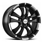 Ronal R59 JET BLACK MATT RIM LIP CUT 7.5x17 5/120.00 ET35 B72.6