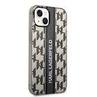 Karl Lagerfeld iPhone 14 Plus Skal Monogram Vertical Stripe Svart