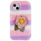 Plush MTP Products 3D Furry Winter iPhone 14 TPU Skal Rosa Ros