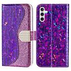 MTP Products Croco Bling Series Galaxy A14 Plånboksfodral Lila