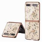 GKK Flower Pattern Galaxy Z Flip Skal Beige