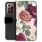 MTP Products Galaxy Note20 Ultra Premium Plånboksfodral Romantiska Blommor