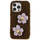 MTP ducts Fluffy Flower Serie iPhone 14 TPU-skal Brun