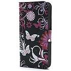 MTP Products iPhone 5 / 5S SE Plånbok Fodral Fjärilar Blommor