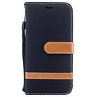 MTP Products iPhone X / XS Two-Tone Jeans Plånboksfodral Svart