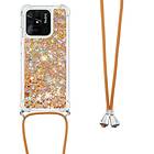 Skalo Xiaomi Redmi 10C Kvicksand Glitter Mobilhalsband Guld