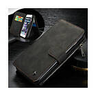 Plus CASEME iPhone 6 / 6s Retro läder plånboksfodral Svart