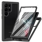 Skalo Samsung S23 Ultra Shockproof Clear Hybrid Skal Svart