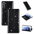 Glitter Smart FlipCase Samsung Galaxy S22 Svart