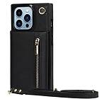 Zipper necklace case iPhone 13 Pro Max Svart