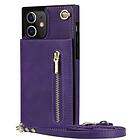 Zipper necklace case iPhone 12 Mini Lila