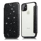 Skalo iPhone 11 Pro Max Plånboksfodral TPU Ultraslim Glitter Svart