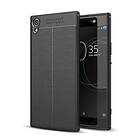 Läder mönstrat TPU skal Xperia XA1 Ultra (G3221) Svart